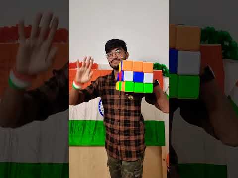 Making Indian Flag Pattern Blindfold in Super Big cube #shorts #harghartiranga