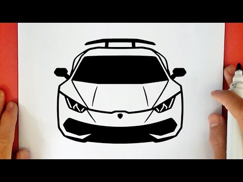 COMO DIBUJAR UN CARRO LAMBORGHINI HURACAN DE FRENTE