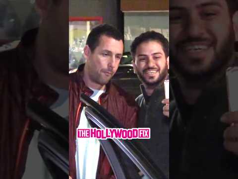 Adam Sandler Is Swarmed By Fans Asking For Selfies While Leaving The Nice Guy In West Hollywood, CA