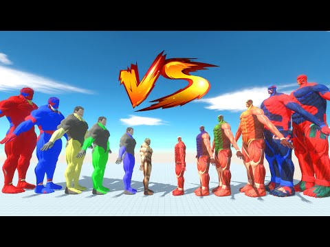 Armored Titan vs Colossal Titan, who is stronger? - Animal Revolt Battle Simulator