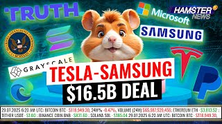 Tesla signs $16.5B deal with Samsung, PayPal launches crypto checkout tool ⚡️ Hamster News