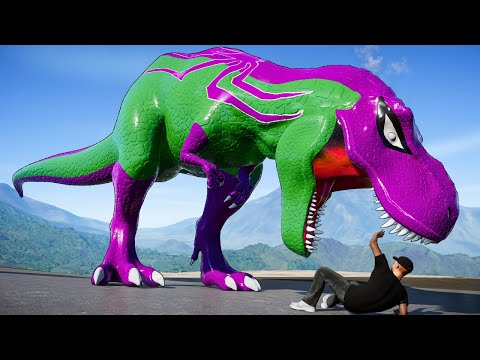 Team T-REX vs Team Spiderman Dinosaurs - Jurassic World Evolution