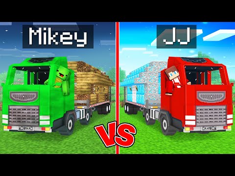 Mikey POOR vs JJ RICH Truck House Survival Battle in Minecraft (Maizen)