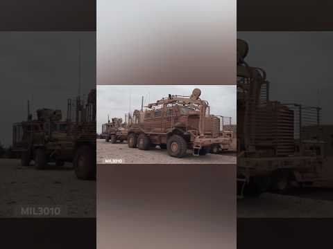 US Army engineer armored vehicles in Iraq.