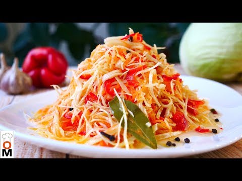 Салат из капусты в горячем маринаде, вкуснятина нереальная