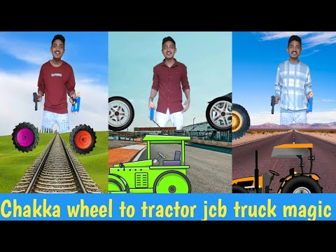 Double chakka wheel to tractor jcb truck funny vfx magic #shorts #trendingshorts