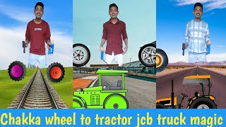 Double chakka wheel to tractor jcb truck funny vfx magic #shorts #trendingshorts