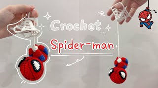 Crochet Spider-man Keychain | Crochet Keychain | Móc len móc khóa Người Nhện Đầu To