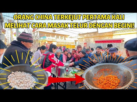 BIKIN 300 TELUR BALADO UNTUK ORANG DESA CHINA, SATU KUALI BEREBUTAN SAMPAI HABIS!