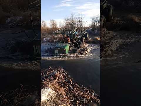 вездеход Соломономобиль, переезжаем через глубокую речку