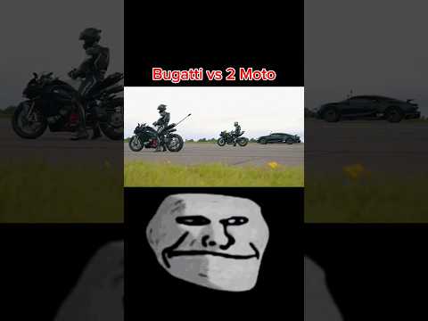 Fastest Bugatti Race vs Motorcycle😈🗿🗿#shorts #bugattishiron #draceracing