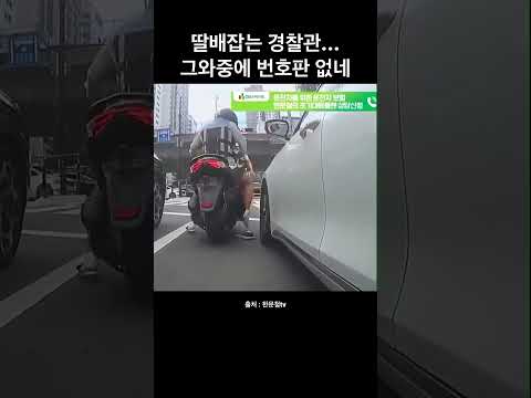 번호판 없는 딸배 무력제압하는 경찰관 #shorts #쇼츠
