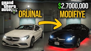 GTA 5 RP DE MERCEDES MG C63 COUPE MODİFİYE EDİYORUZ ! 1 TAKİPÇİMİZE BU ARABAYI VERİYORUM !