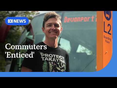 YouTube video thumbnail: Free Public Transport Luring Thousands More Tasmanians Onto Buses