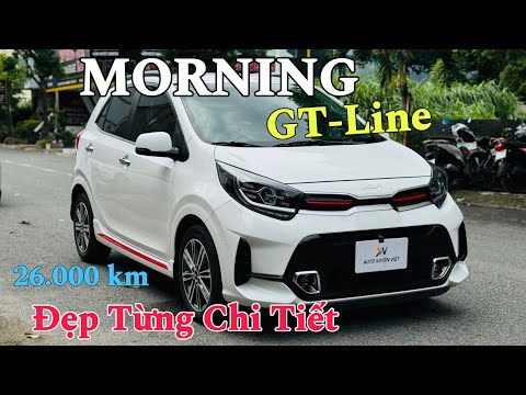 Thiết Kế Đẹp, Gọn Gàng, Tiết Kiệm: Kia Morning GT Line 2022 đi 26.000 km bảo dưỡng đều, còn rất mới.