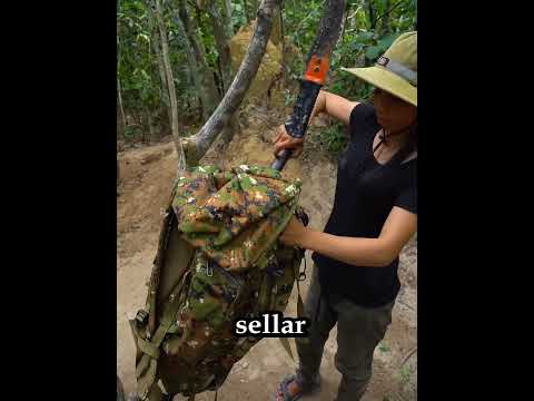 Linda es tan fuerte. ¿Puedes hacerlo como Linda? #survival #tree #linda #strong #strongwomen #china