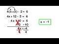 Distributive Property and Equation Solving