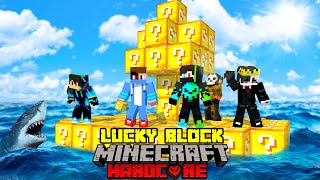 We Survived 100 Days in LUCKY BLOCK ISLAND in Hardcore Minecraft