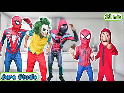 Super Spy Spider-Man Kid || TEAM SPIDER-MAN vs BAD GUY JOKER || LIVE ACTION + MORE