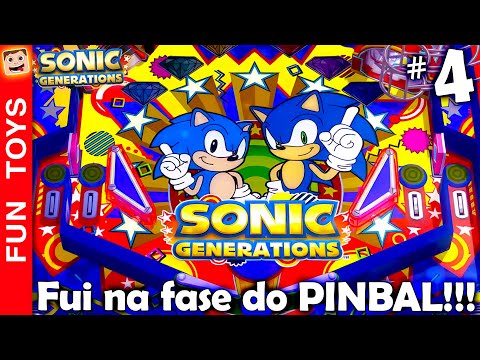 Sonic Generations Remastered #04 🔵 Virei LITERALMENTE uma bola de Pinball na fase do jogo!