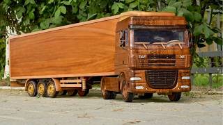 Man Builds Hyperealistic Heavy Vehicles from Wood at Scale | ASMR by @AwesomeWoodcraft