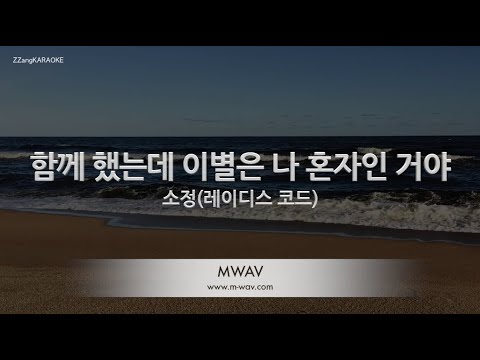 [짱가라오케/노래방] 소정(레이디스 코드)-함께 했는데 이별은 나 혼자인 거야 [ZZang KARAOKE]