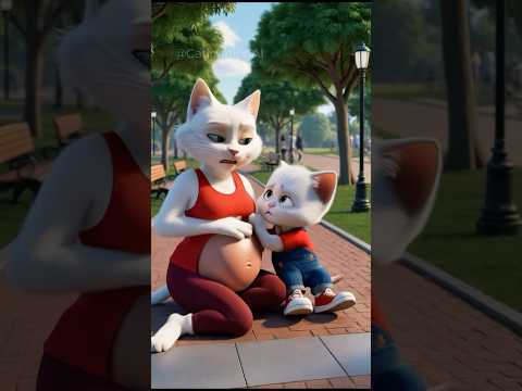 Pregnant Cat's Morning Walk SHOCKS Her Kitten! #cat #catlover #shorts #shortvideo #funny #viralvideo