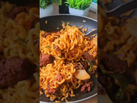 🥵 Spicy Korean Buldak Noodles | Korean Ramen | Indomie chicken flavour soup and fry noodles