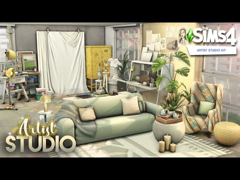 ARTIST STUDIO APARTMENT 🎨 [NO CC] | The Sims 4: Artist Studio Kit Speed Build