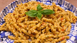 PASTA CON PESTO ALLA TRAPANESE AL MORTAIO RICETTA ORIGINALE