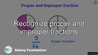 Recognize proper and improper fractions