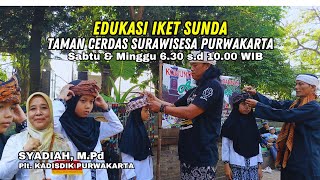SUDAH SEJAK LAMA DISDIK PURWAKARTA MENGEDUKASI IKET SUNDA KE PELAJAR BARENG KOMUNITAS IKET SUNDA KIS