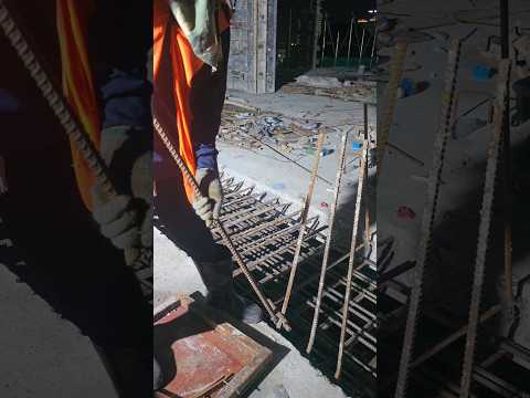 Midnight bending pour strip rebar #shorts #construction #building #civilengineering