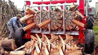 Dangerous Fastest Skills Chainsaw Tree Felling & Powerful Firewood Processing Machines Technology