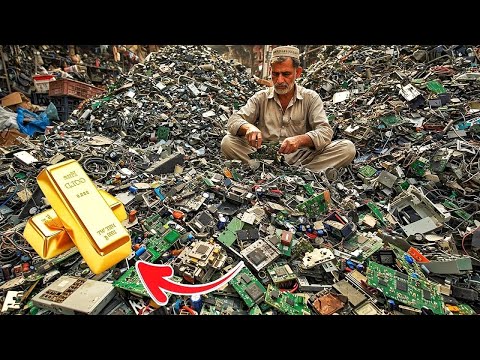 The Complete Procedure to Extract GOLD from Scraped Mobile Phones | Recycling Scrap Phones for Gold