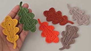 🍁Easy Crochet Oak Leaf | Fall & Halloween Home Decor Tutorial