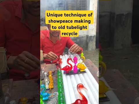 how to make showpiece at old tubelight recycle 🧐👌🙏#shortsfeeds #youtubeshorts #shortsviral