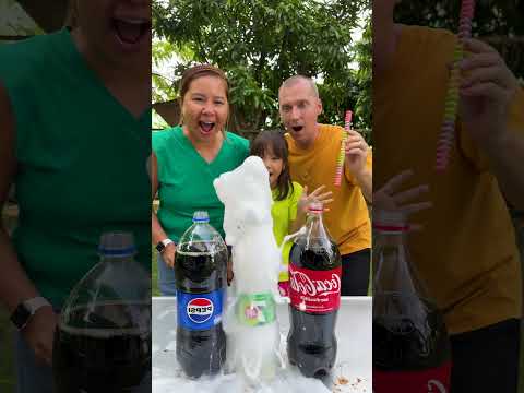 Pepsi, 7up, Coca-Cola VS Mentos #shorts GamGam Family