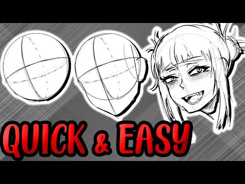 Draw Anime HEADS from imagination - EASY first step,...