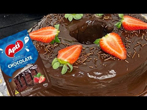 FAZENDO RENDER UM BOLO GRANDE! com massa pronta de chocolate