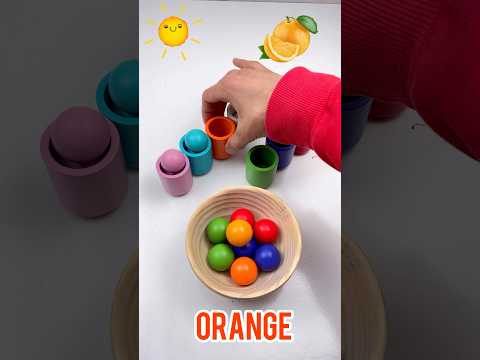 learn colors/ coloring for toddlers/ Colorful balls #learncolors #kidslearning #shorts