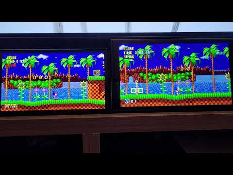 Testing Sonic the Hedgehog on Switch OLED vs. Sonic Mania on Switch 2 off-screen