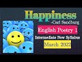 Understanding Carl Sandberg's 'Happiness'