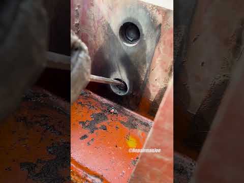 P1 Removing Broken Bolts from Excavator Counterweight  #viral #fyp #short #shorts #shortviral