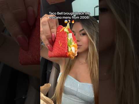 New volcano menu at Taco Bell!😍🔥 #mukbang