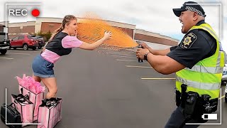 Spoiled Brat Gets Tazed And Pepper Sprayed During Felony Arrest