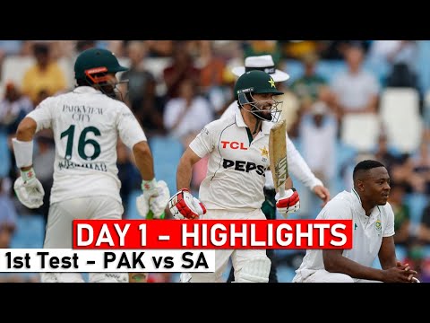 Day 1 Highlights - Pakistan vs South Africa 1st Test 2024 - Pak vs SA