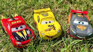 Looking for Cars Toys Lightning Mcqueen Mack Truck Searching in Garden