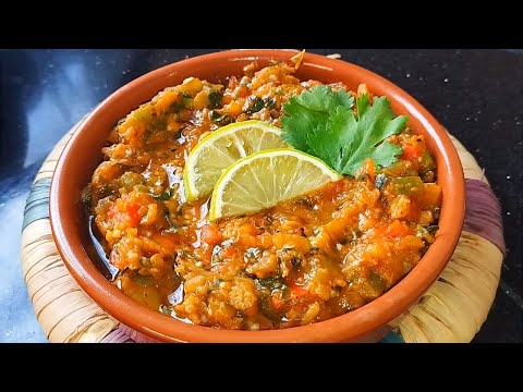 Recette Zaalouk de la Cuisine Marocaine 🇲🇦🇲🇦🇲🇦 Facile Rapide à la poêle ‼️ Zaalouk Recipe