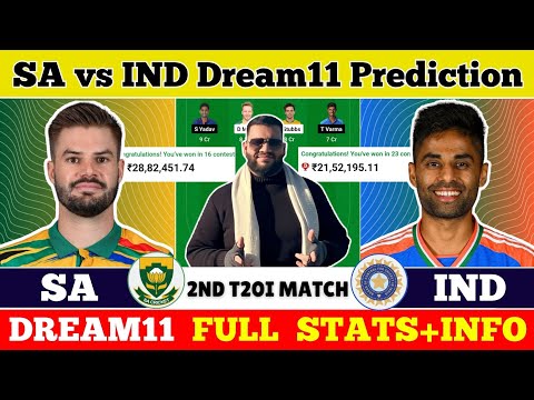 SA vs IND Dream11 Prediction|SA vs IND Dream11|SA vs IND Dream11 Team|